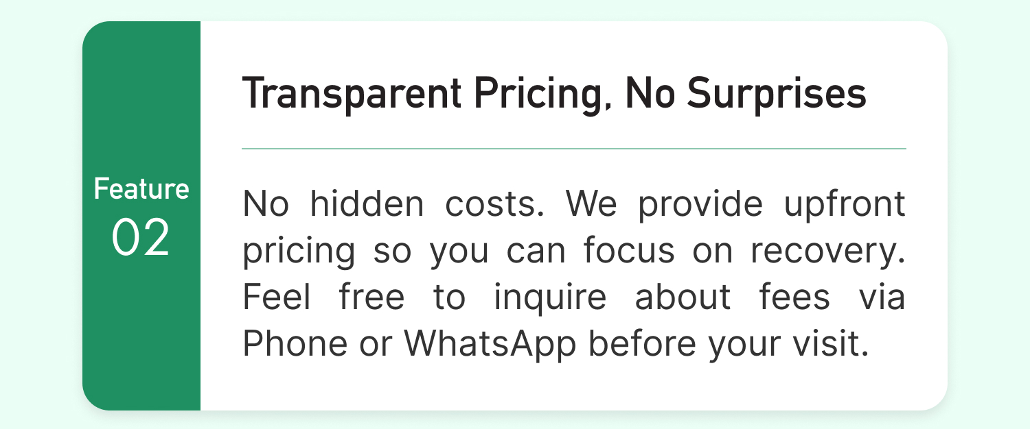 Transparent Pricing, No Surprises